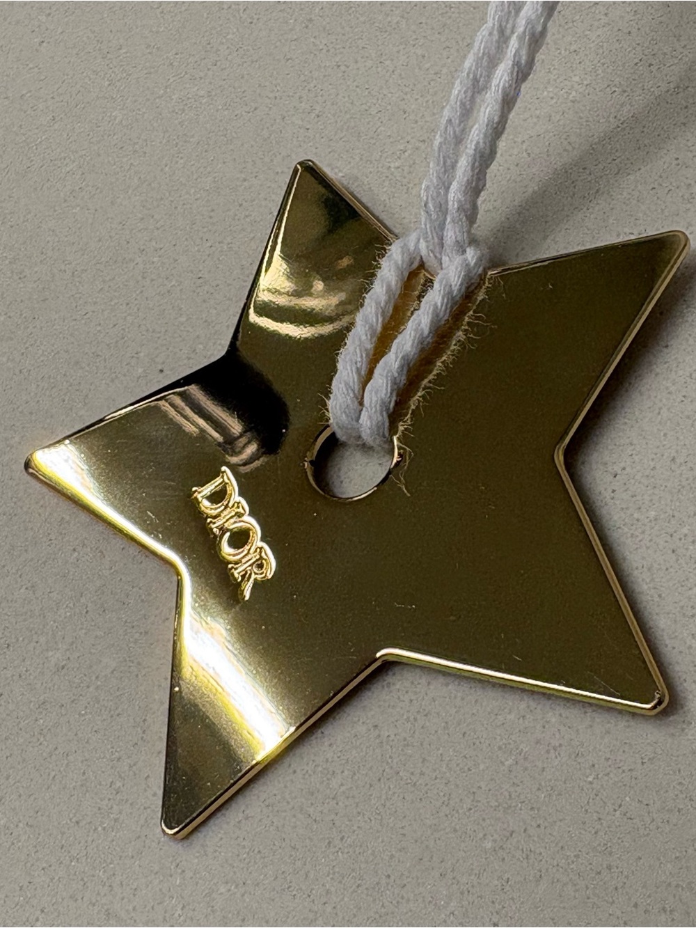 Dior Gold Star Metal Ornament Tag bag charm - Picture 10 of 10